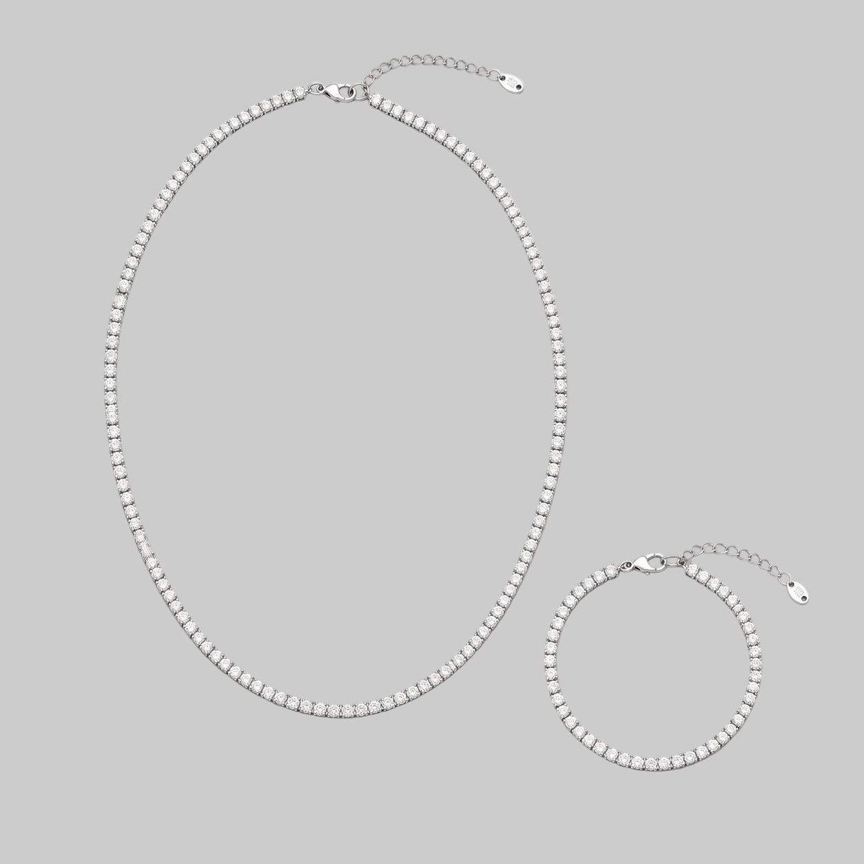 Sterling Silver Tennis Chain Gift Set
