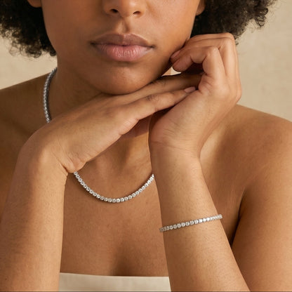 Sterling Silver Tennis Chain Gift Set