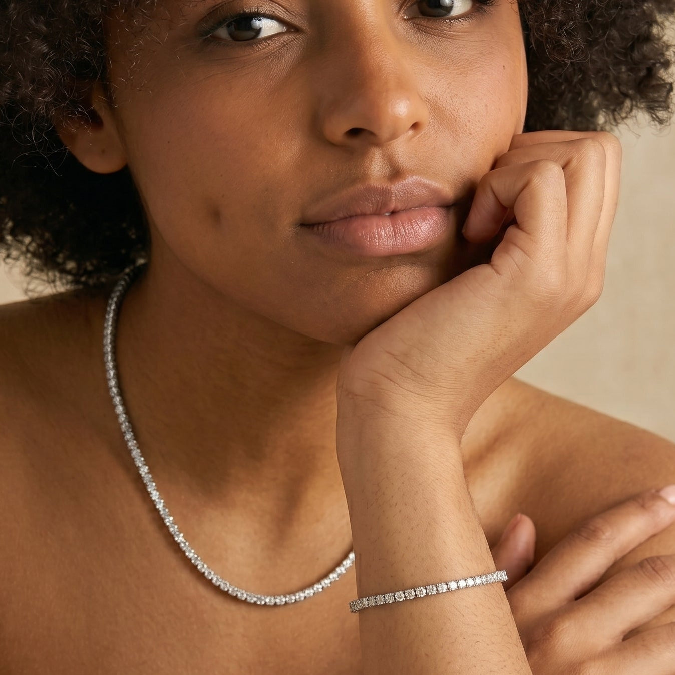 Sterling Silver Tennis Chain Gift Set