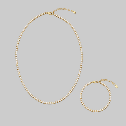 Gold Tennis Chain Gift Set
