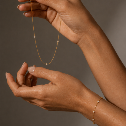 Gold Navette Crystal Gift Set