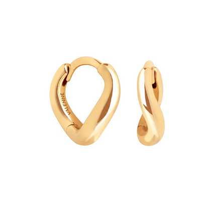 Gold Wave Huggie Earrings – Modern Minimalist Jewelry