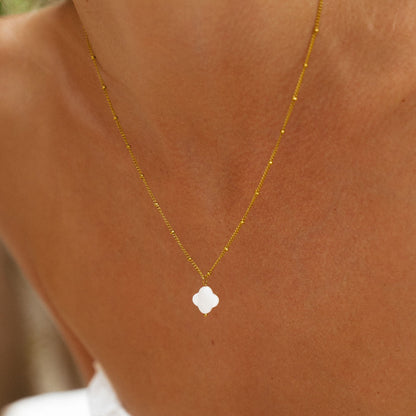 Positano Mother of Pearl Necklace – 18K Gold PVD Waterproof Jewelry