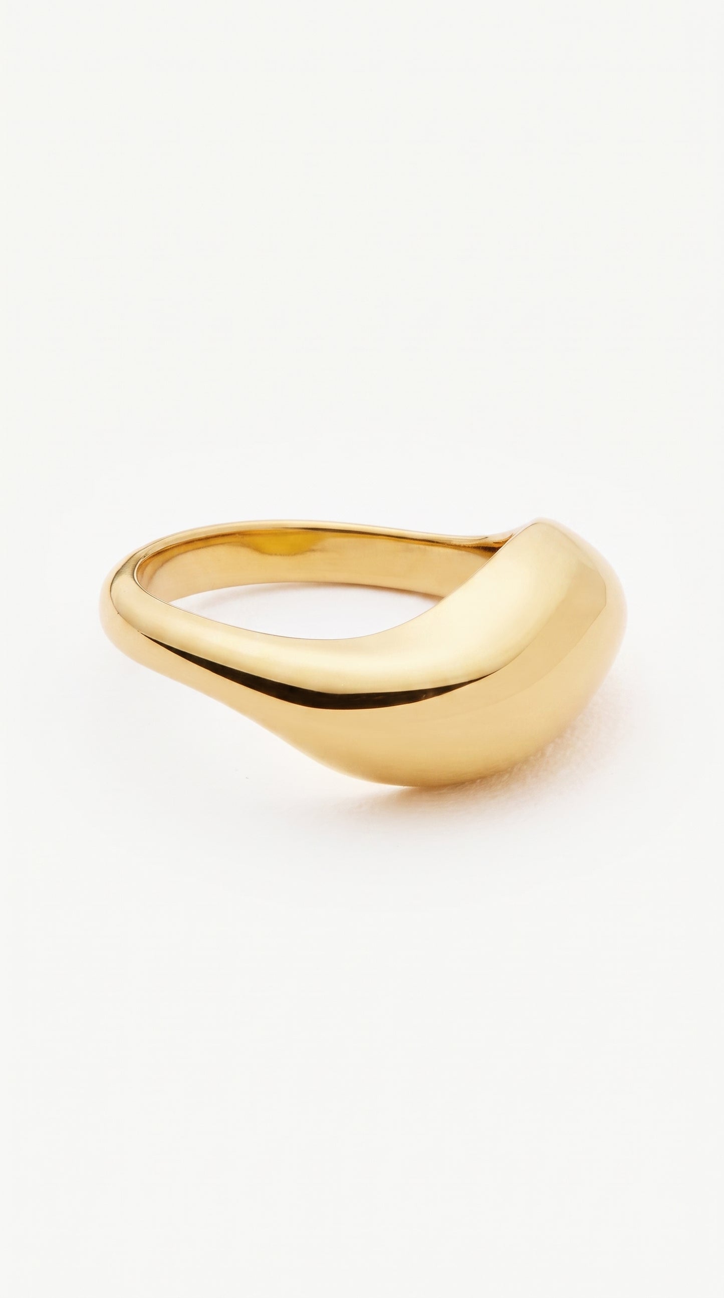Minimalist Sculptural Gold Vermeil Stacking Ring