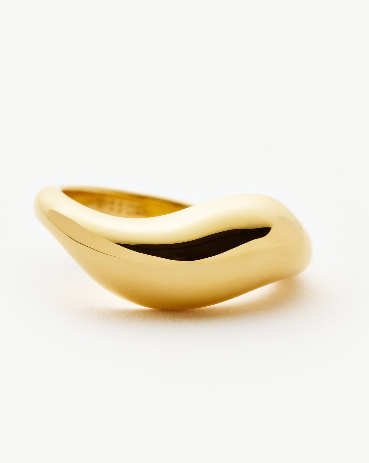 Minimalist Sculptural Gold Vermeil Stacking Ring